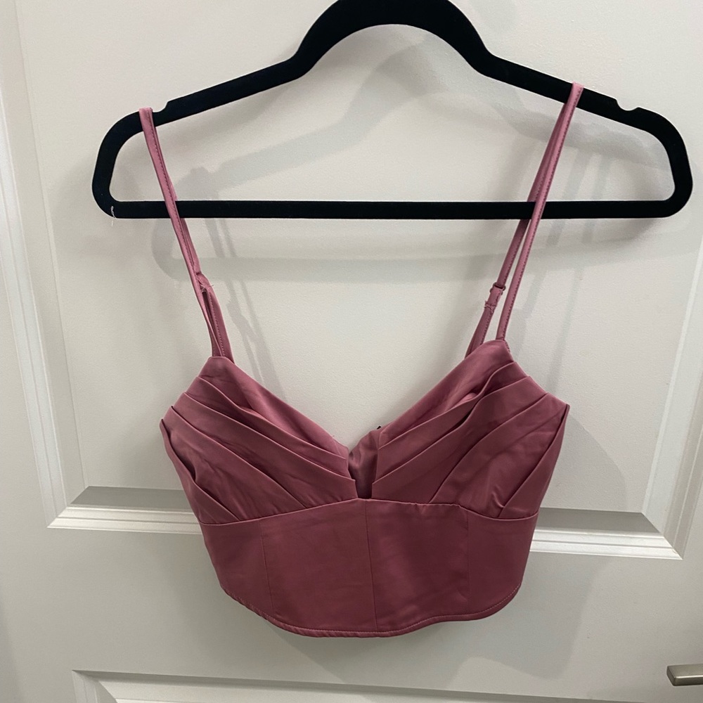 Satin crop corset top - Picture 1 of 3
